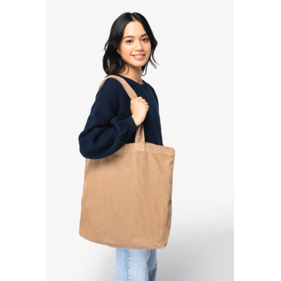 Saco eco-responsável em bombazine com aspecto lavado